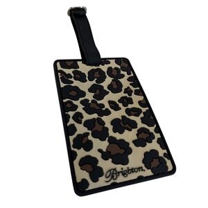 Brighton Leopard Print‎ Luggage Bag Tag ID Card Holder Travel Accessory